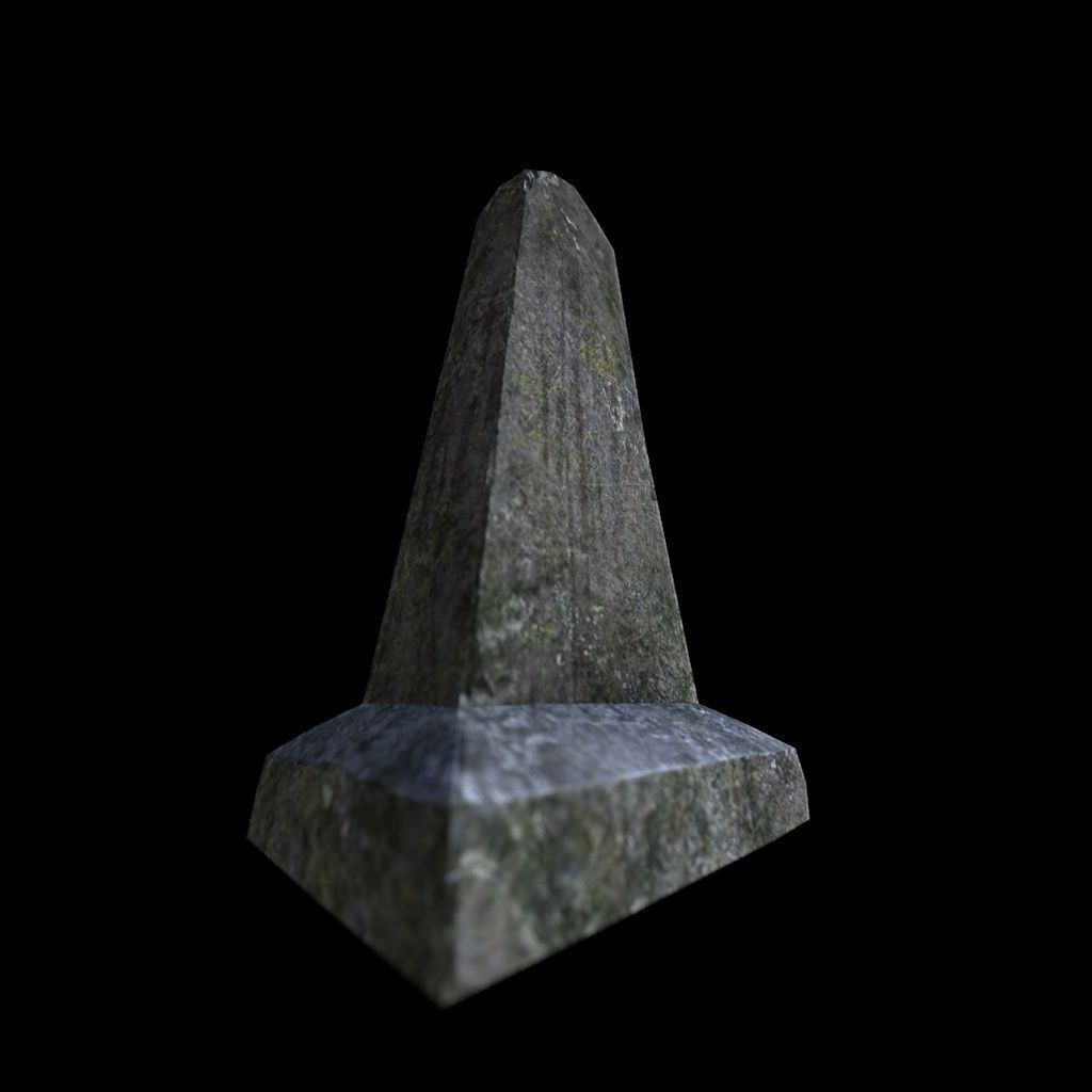 OldGravestone4 gravestone Low-poly 3D model_5