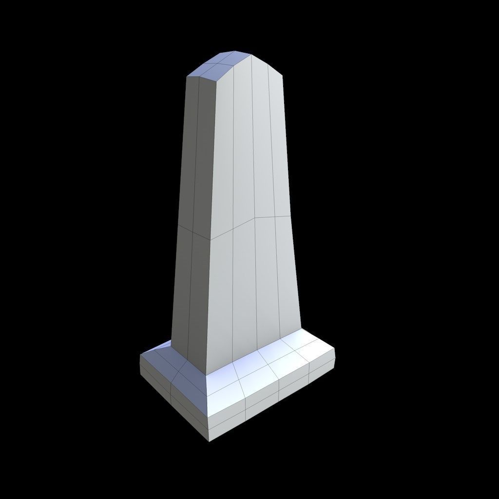 OldGravestone4 gravestone Low-poly 3D model_6