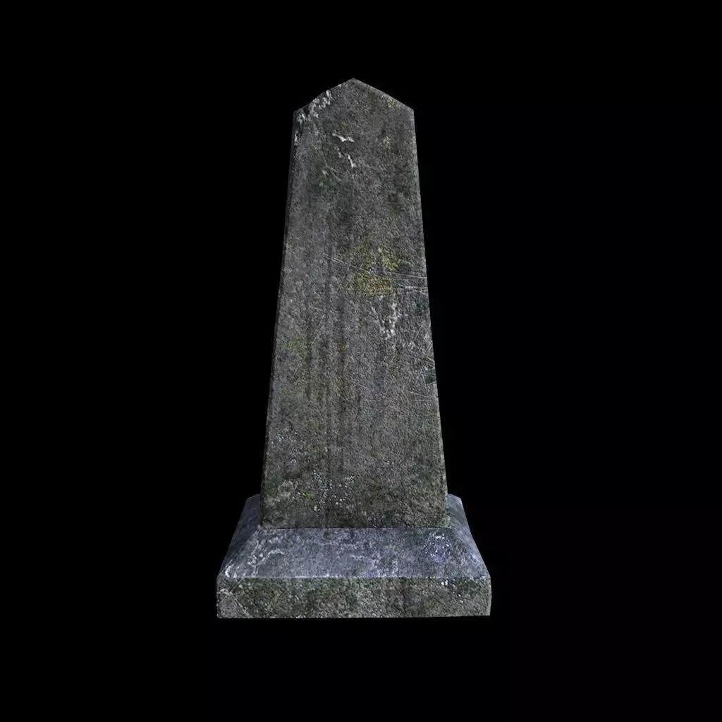 OldGravestone4 gravestone Low-poly 3D model_0