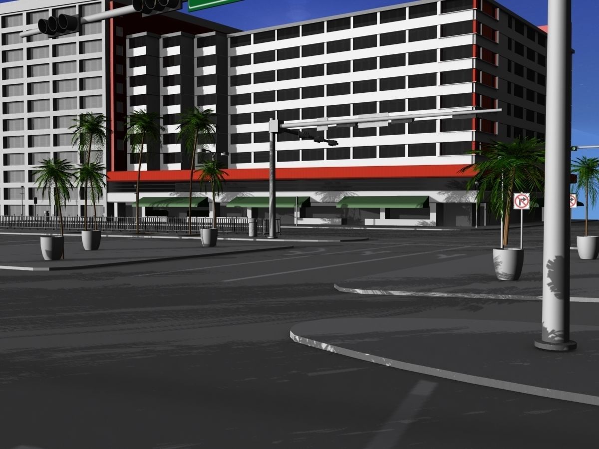 Downtown Miami 3D model_7