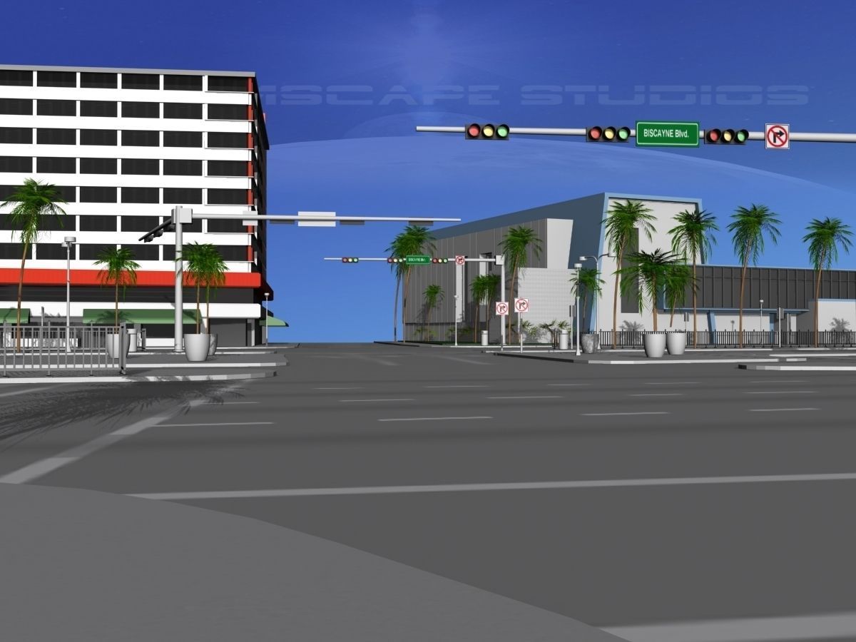 Downtown Miami 3D model_1