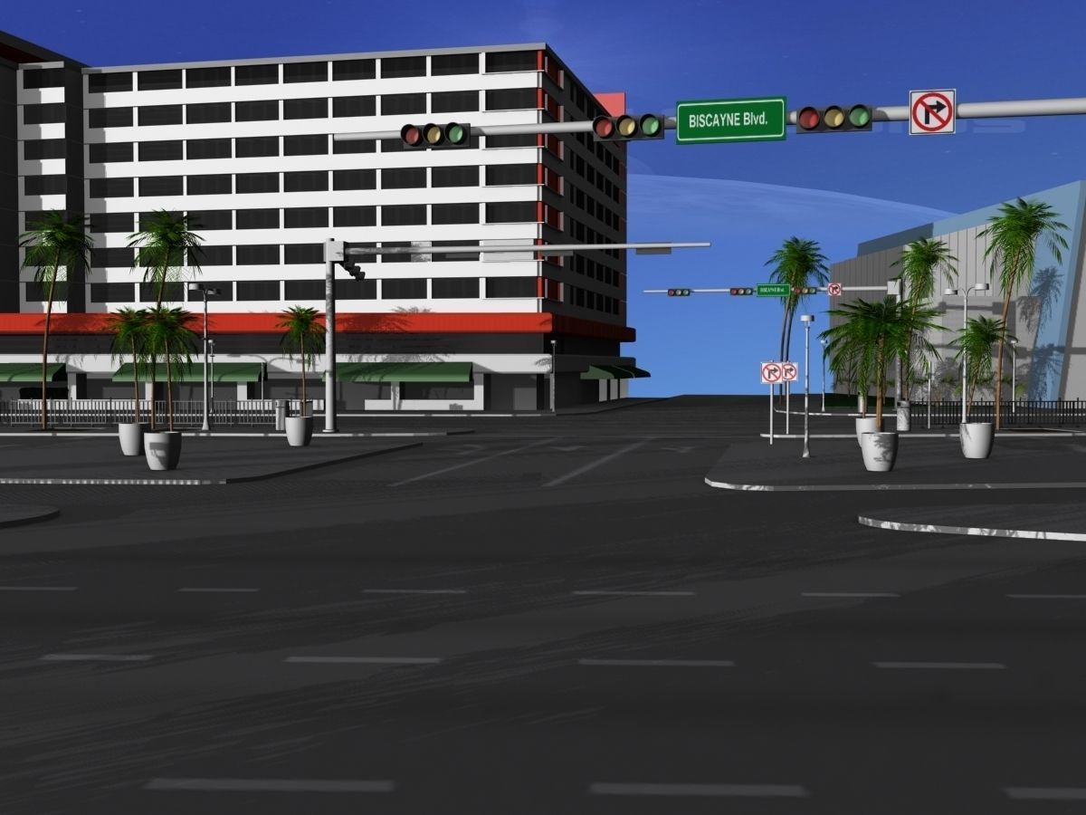 Downtown Miami 3D model_2