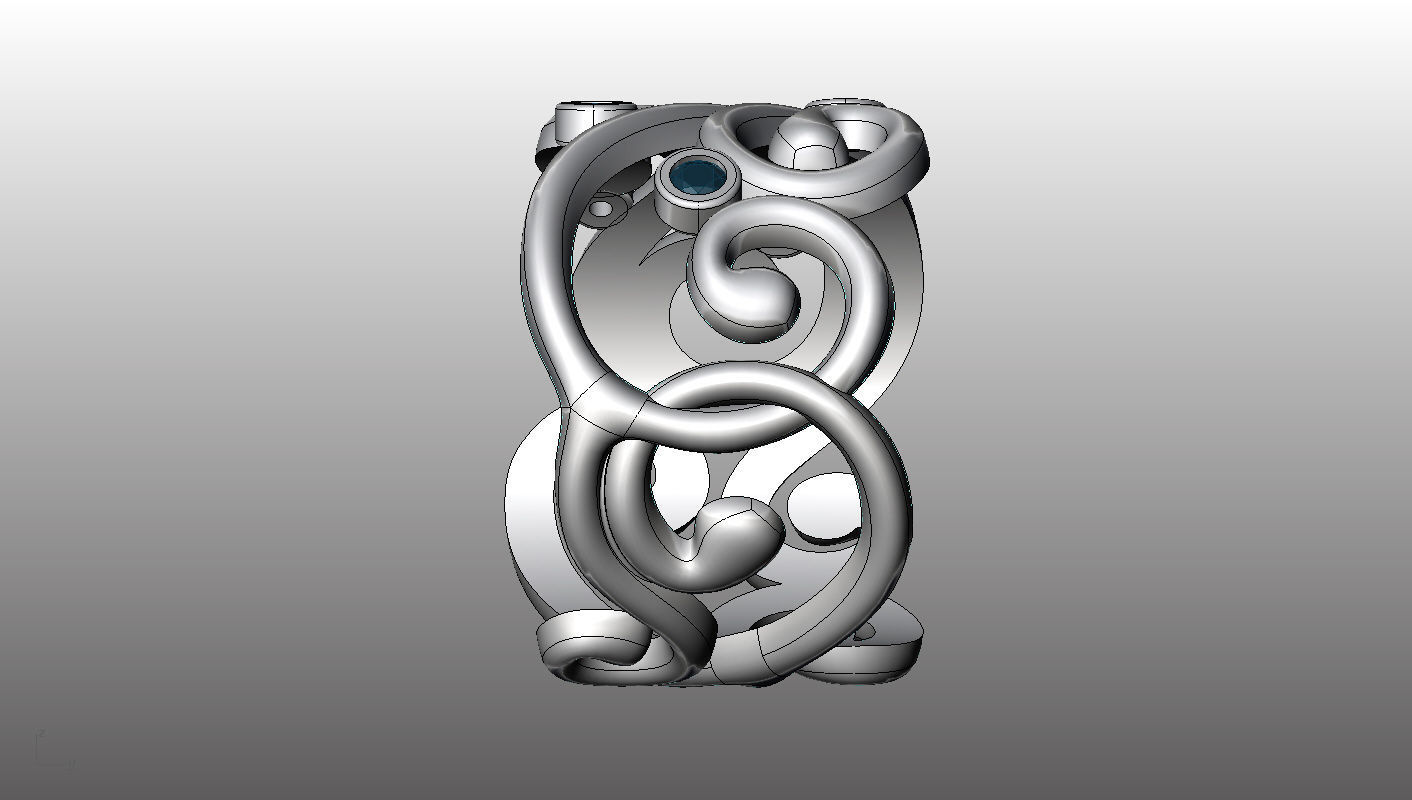 Ring swirl Pay for 1 you get 2 rings 3D print model_3