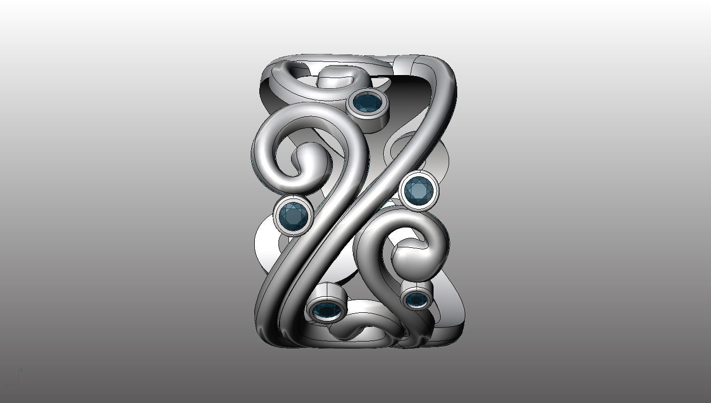 Ring swirl Pay for 1 you get 2 rings 3D print model_2