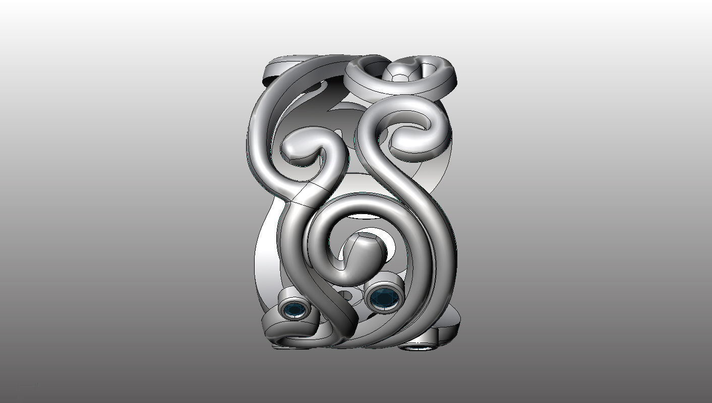 Ring swirl Pay for 1 you get 2 rings 3D print model_5