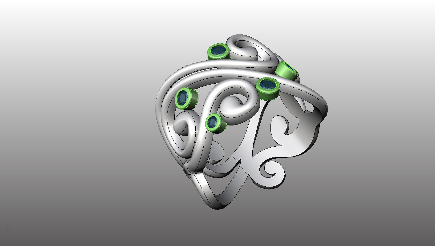 Ring swirl Pay for 1 you get 2 rings 3D print model_1
