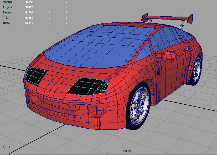 Supra Google Toy Car 3D model_11