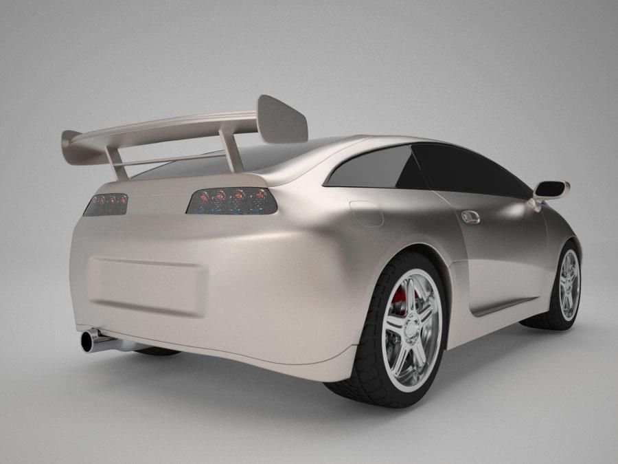 Supra Google Toy Car 3D model_2