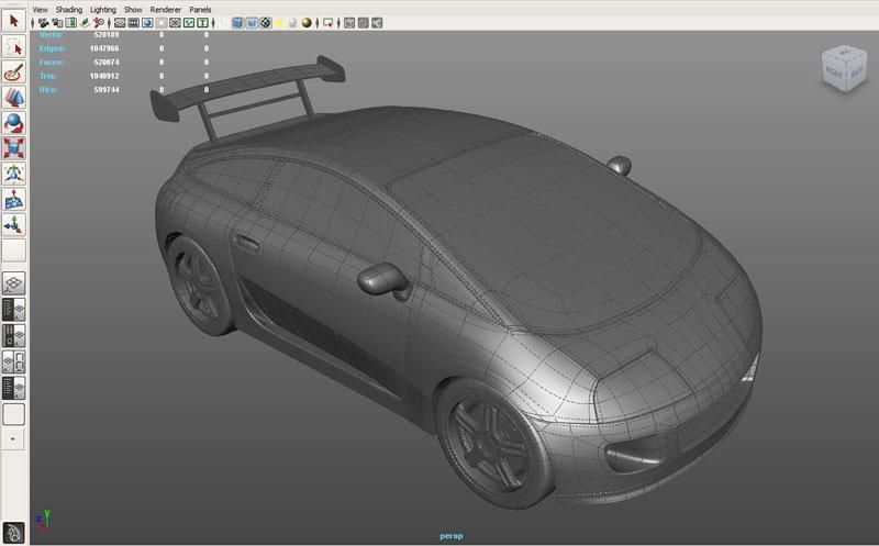Supra Google Toy Car 3D model_4