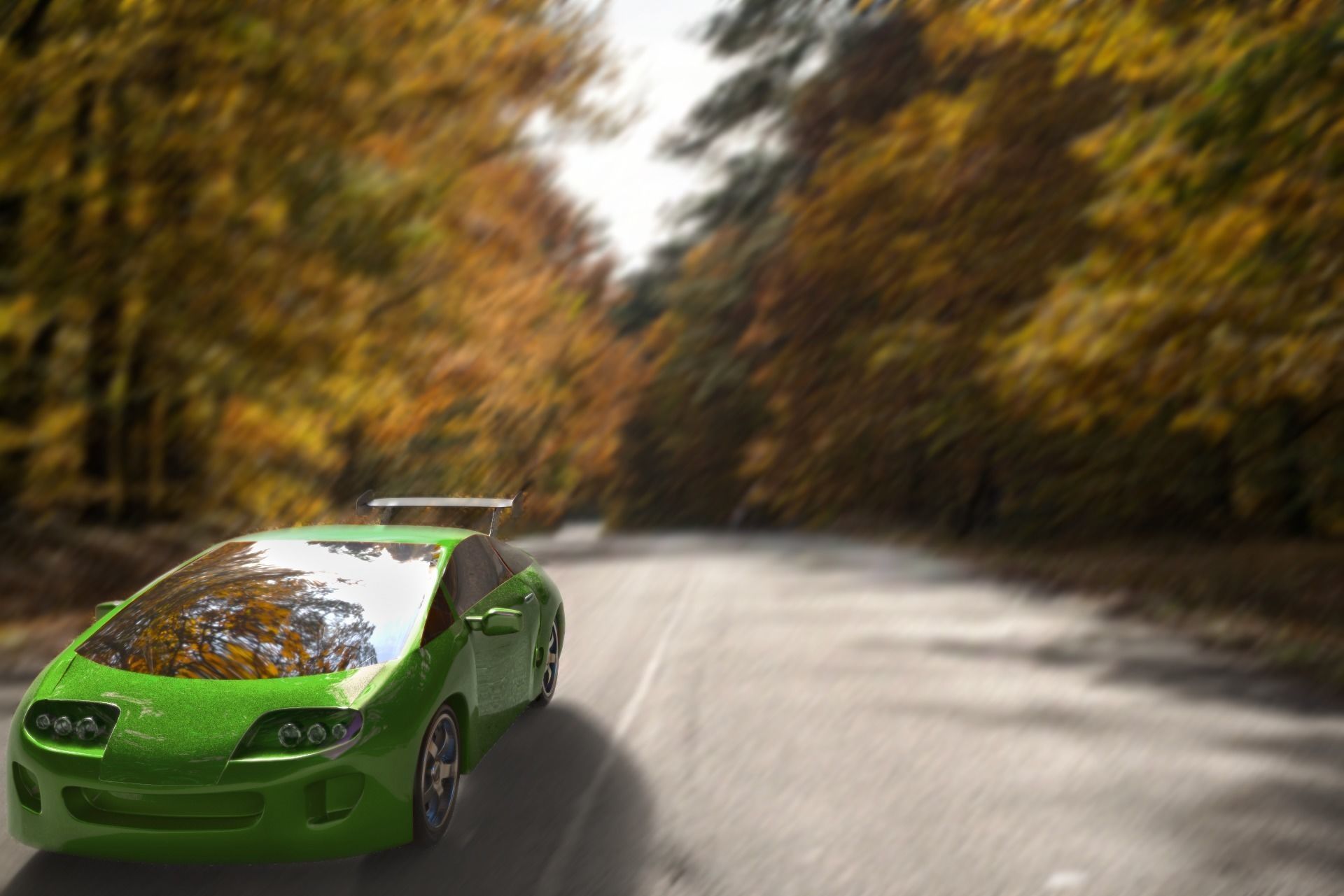 Supra Google Toy Car 3D model_7