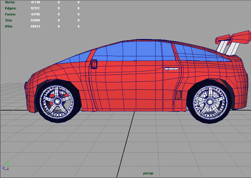 Supra Google Toy Car 3D model_10