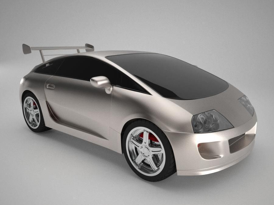 Supra Google Toy Car 3D model_1