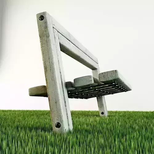 Concrete bench 3D model