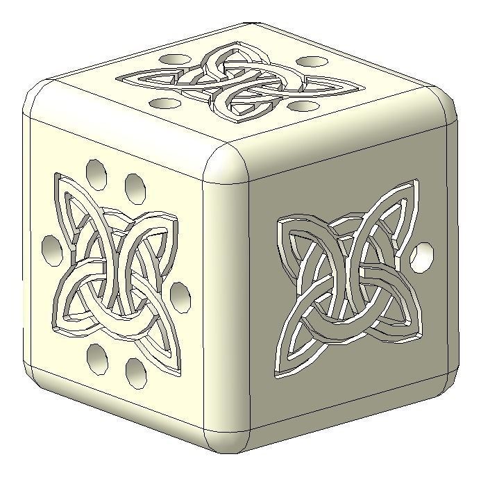 Dice 3D print model_2