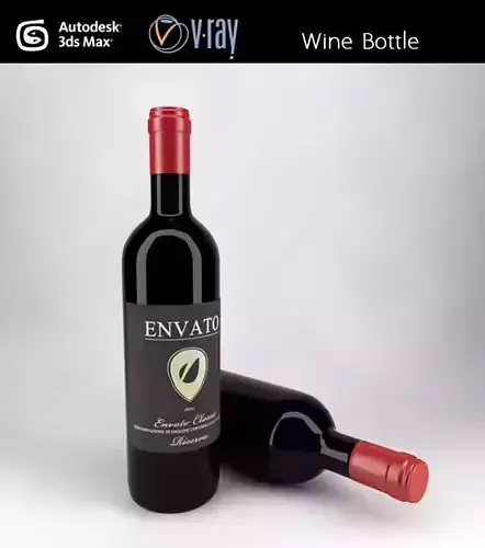 Wine bottle 3D model