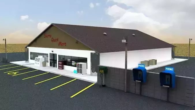 Desert Convenience Store 3D model