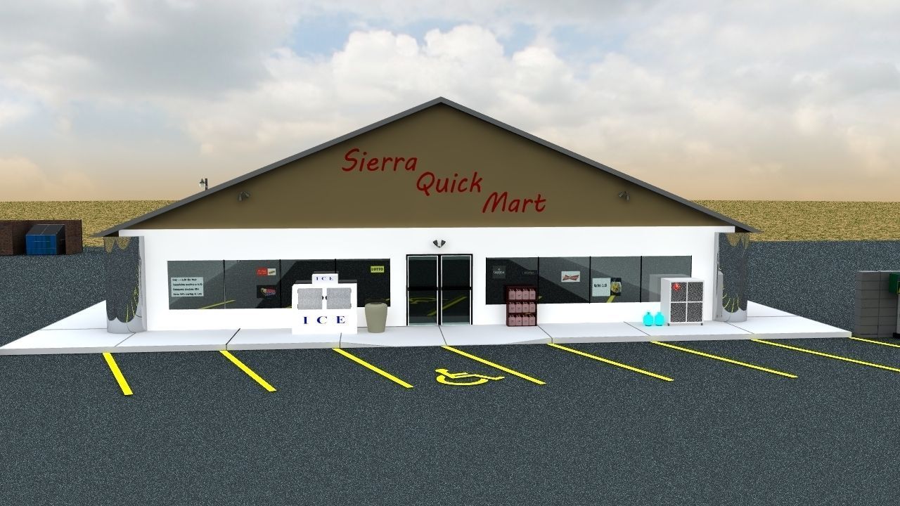 Desert Convenience Store 3D model_1