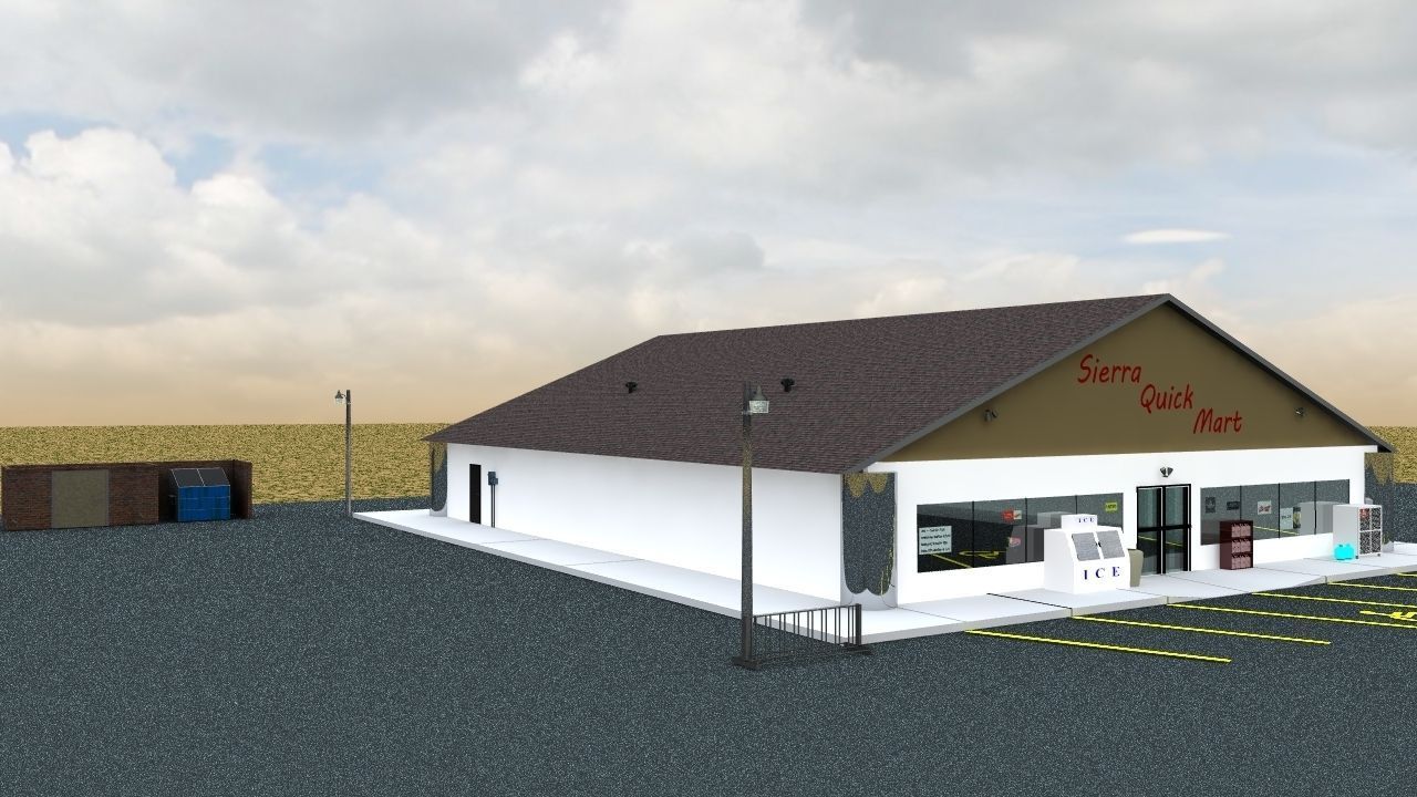 Desert Convenience Store 3D model_2