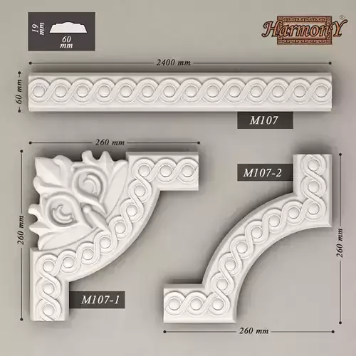 Molding with corner elements Harmony M107
