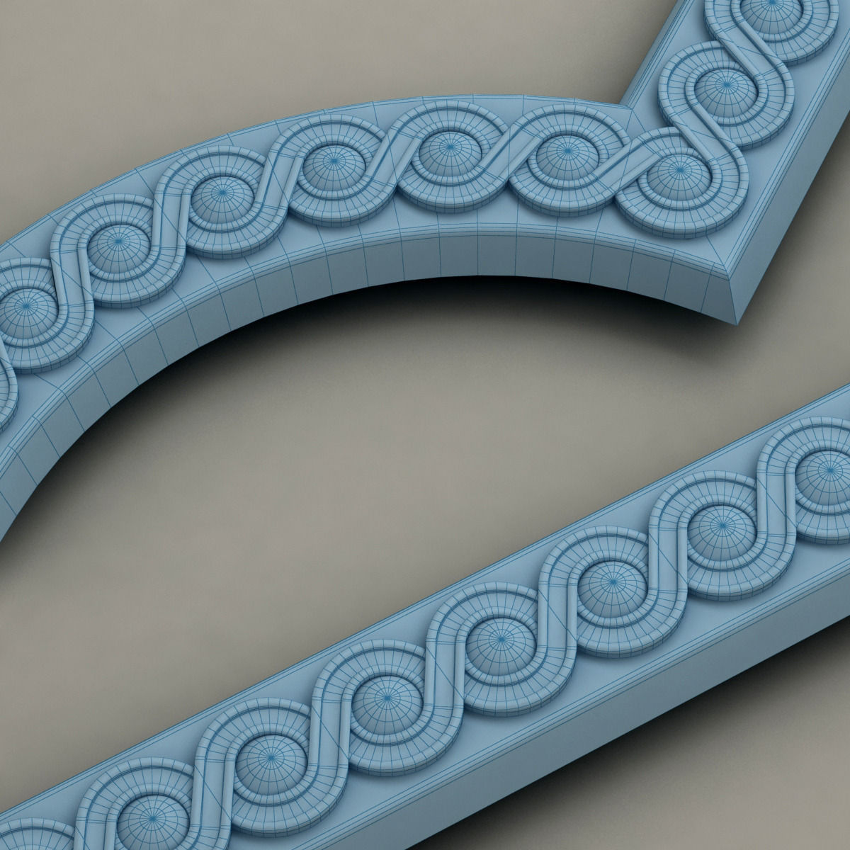 Molding with corner elements Harmony M107 3D model_2