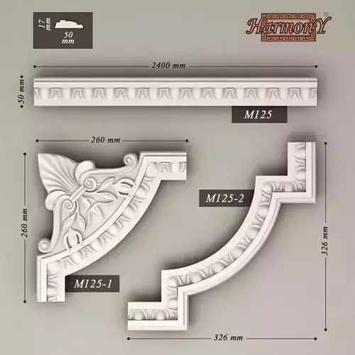 Molding with corner elements Harmony M125