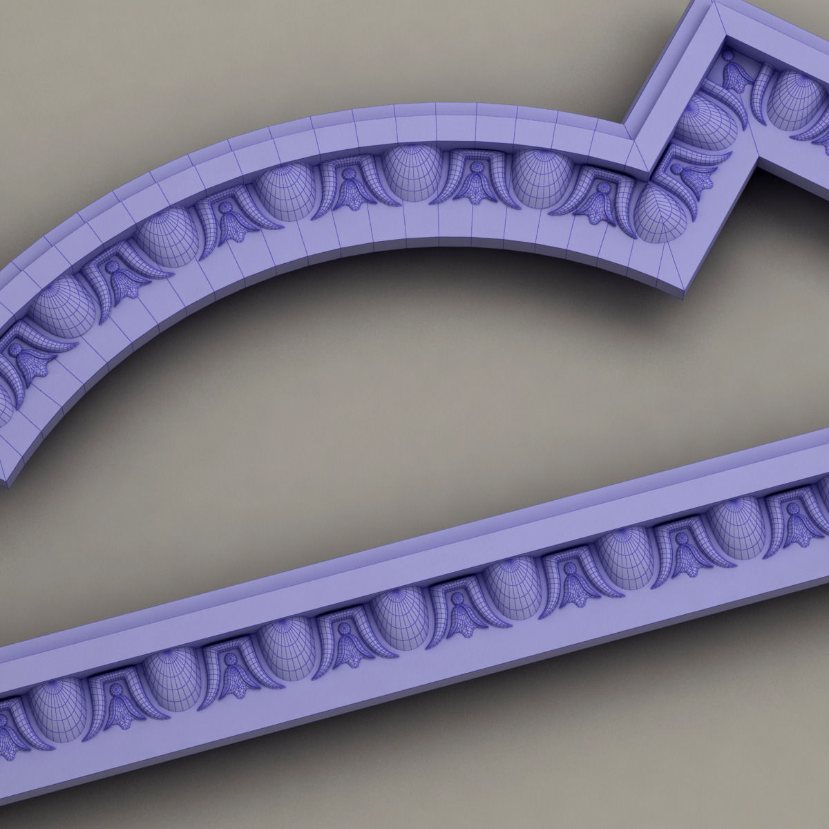 Molding with corner elements Harmony M125 3D model_2