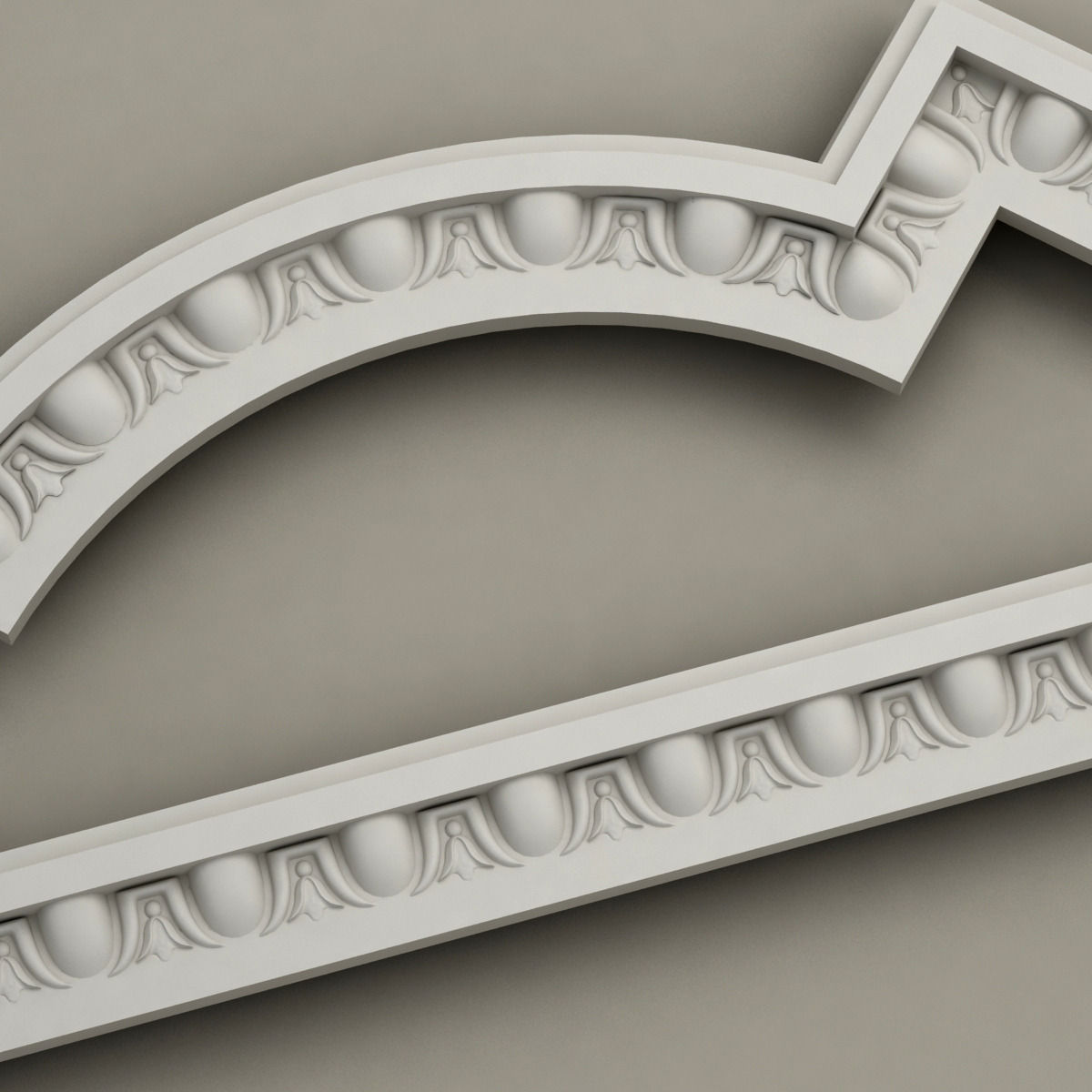 Molding with corner elements Harmony M125 3D model_1