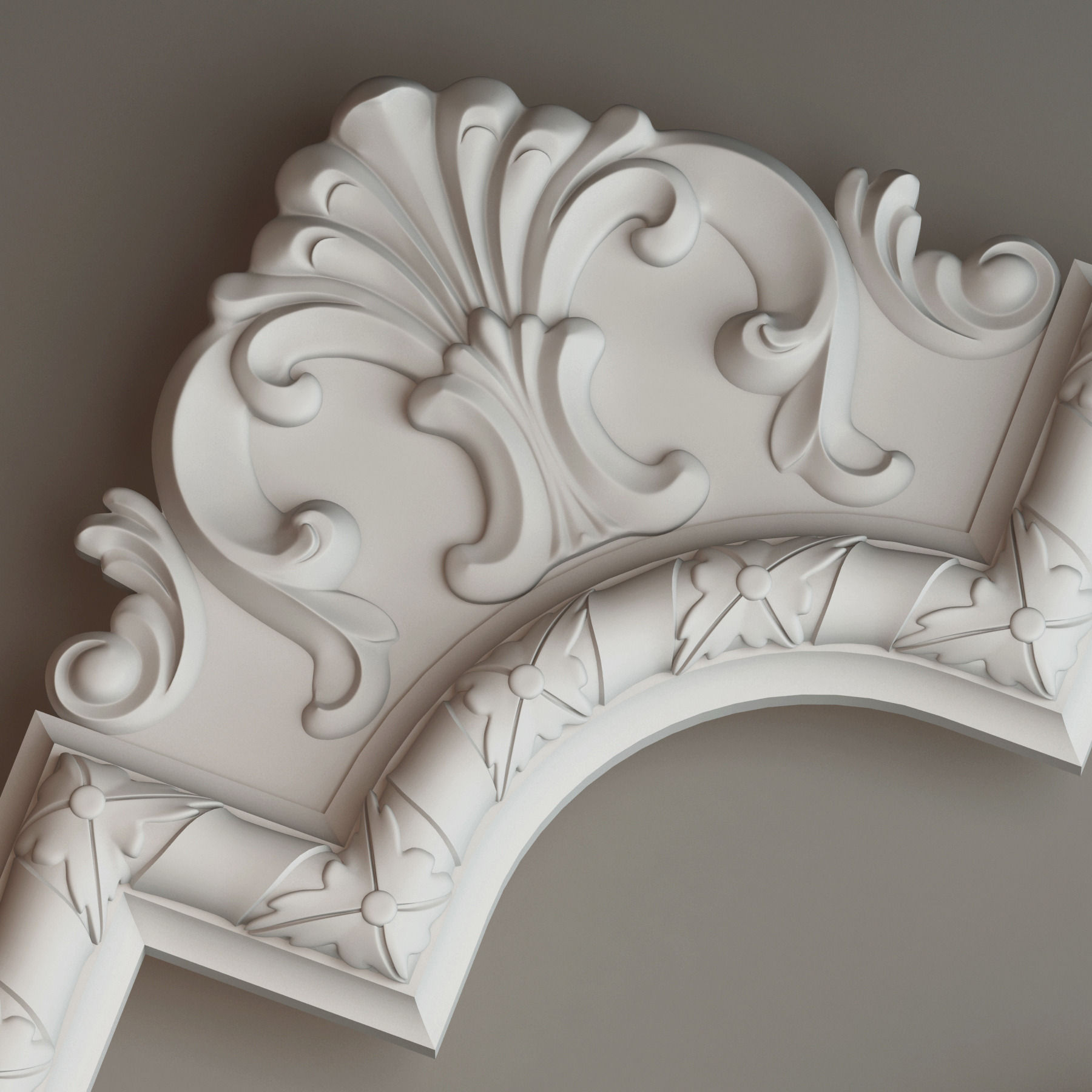 Molding with corner elements Gaudi Decor 3D model_3