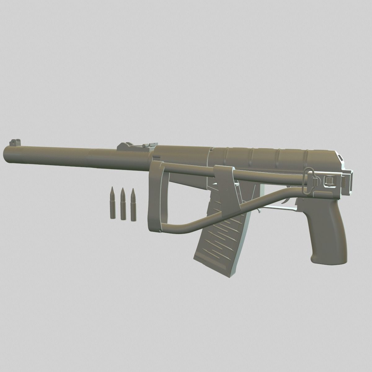 AS-VAL with bullets 3D model_5