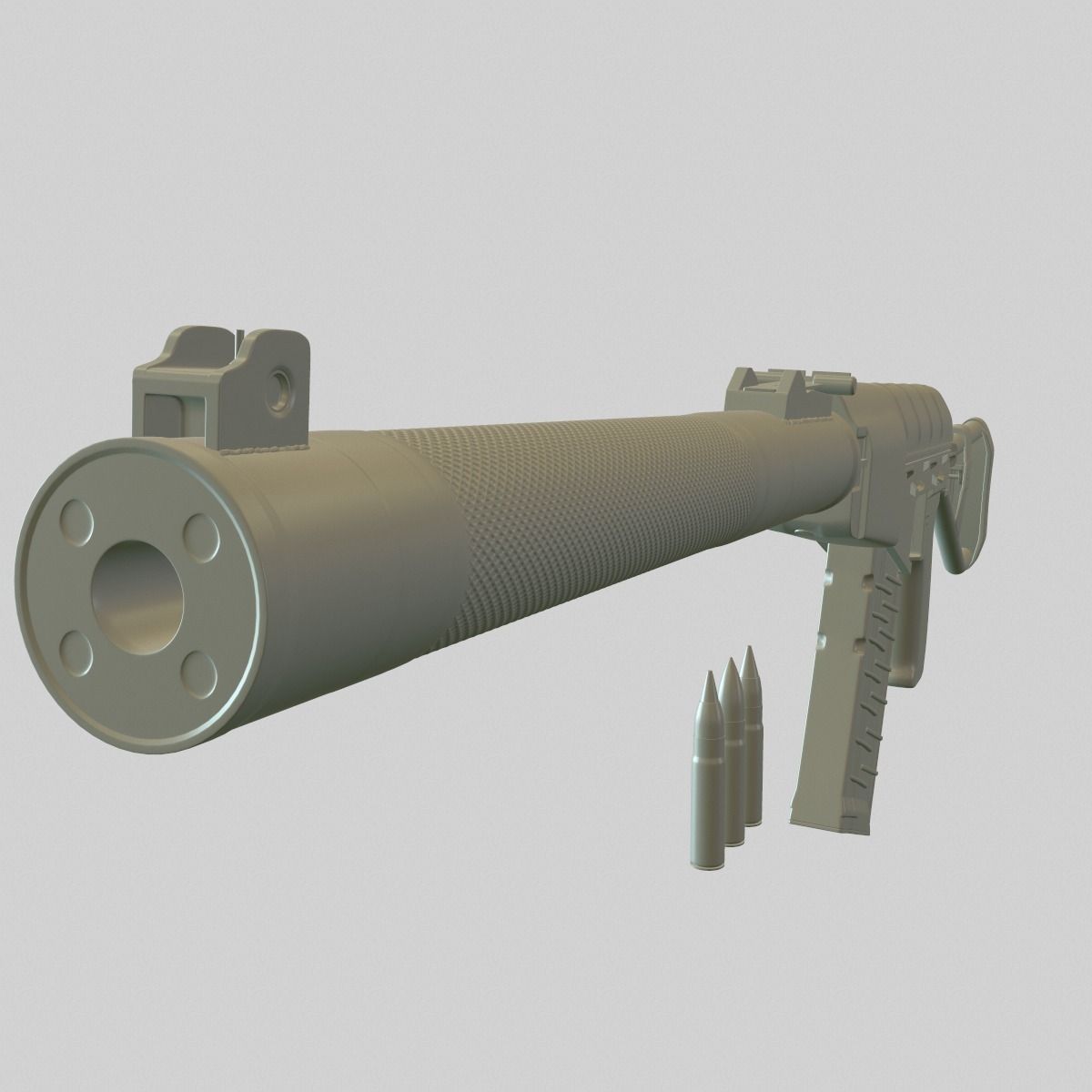 AS-VAL with bullets 3D model_1