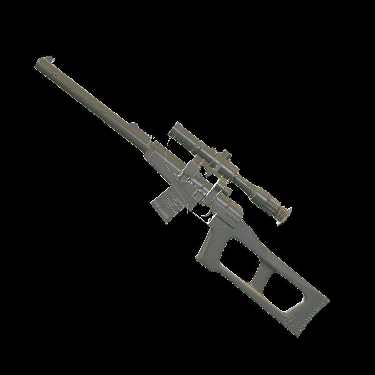 VSS with PSO-1 and bullets 3D model_0