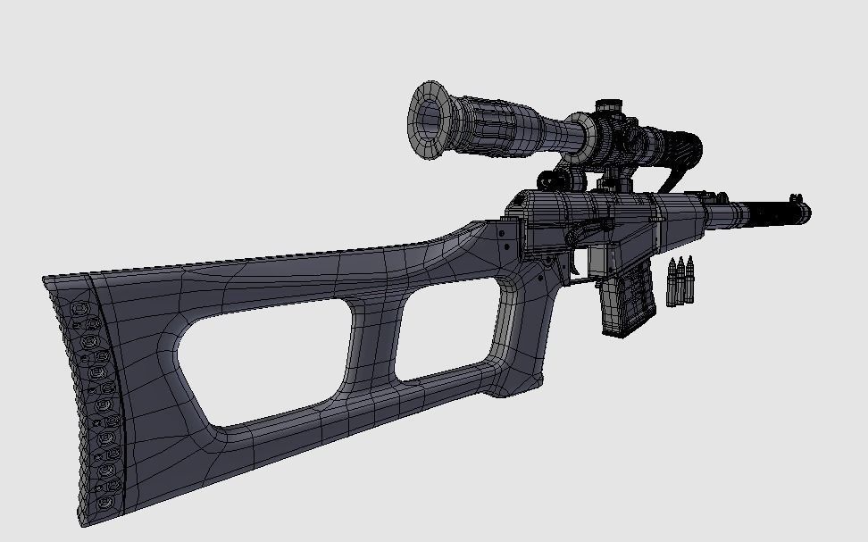 VSS with PSO-1 and bullets 3D model_16