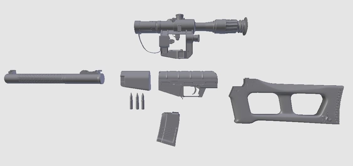 VSS with PSO-1 and bullets 3D model_11