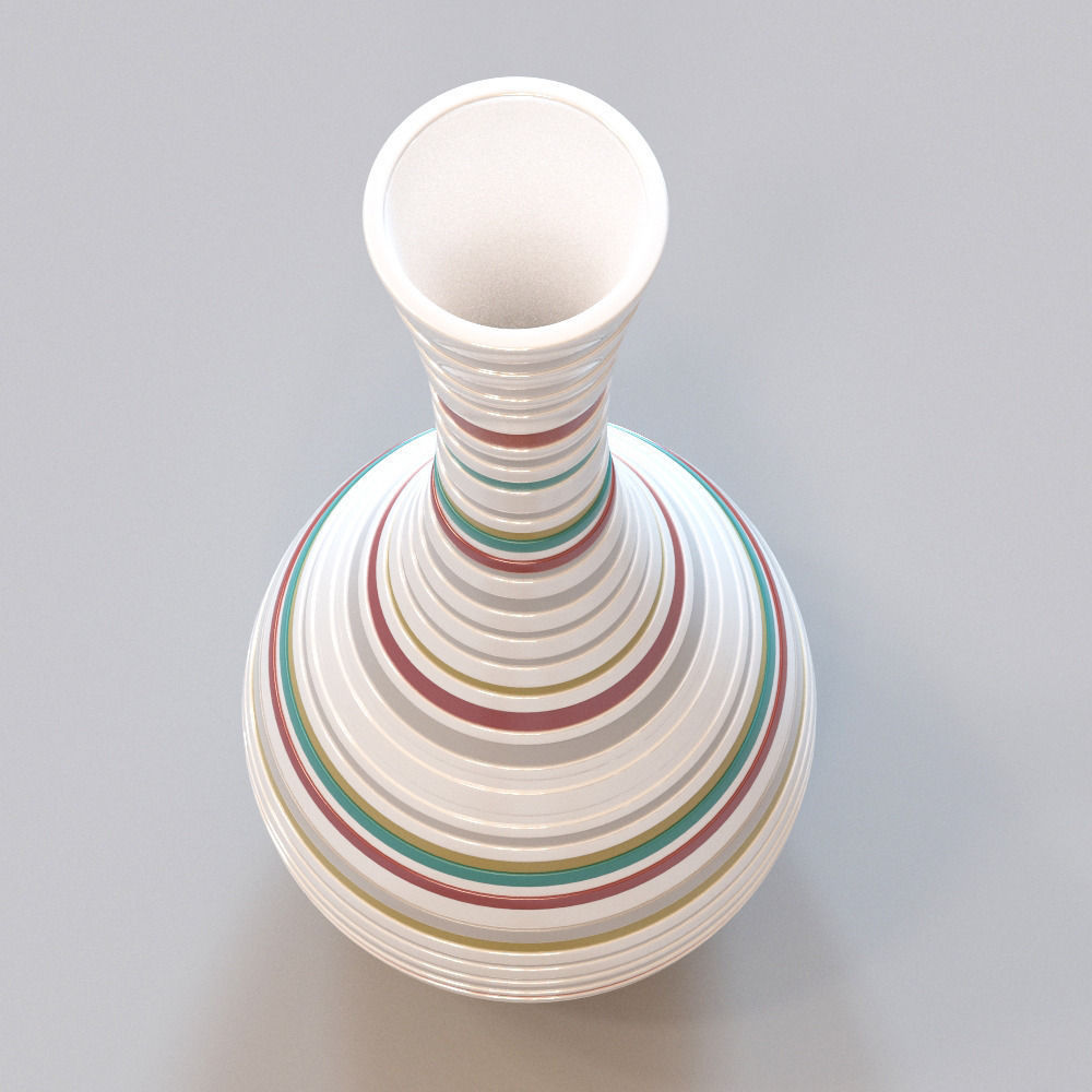 Vase striped 3D model_3