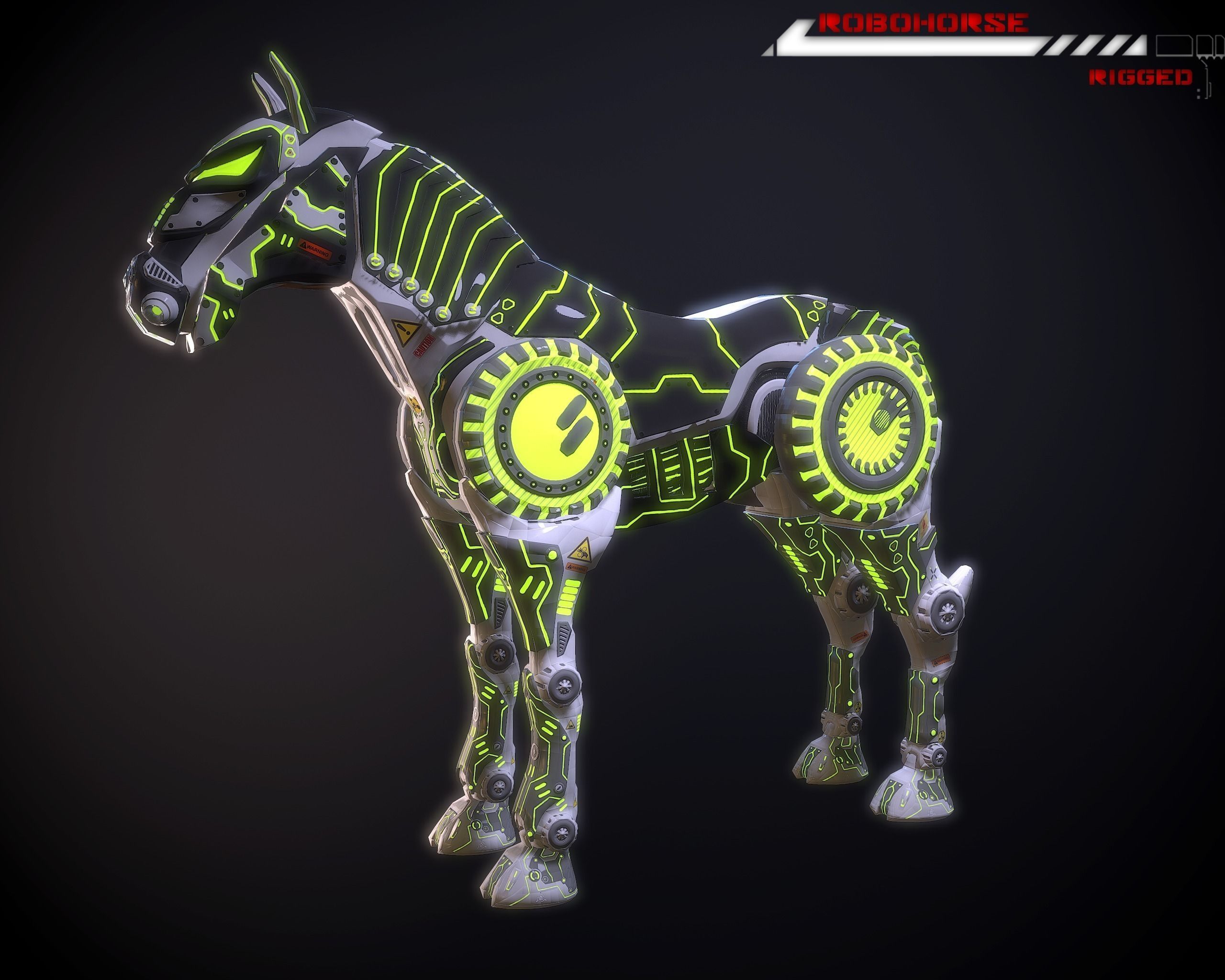 Robohorse Lowpoly rigged Low-poly 3D model_0