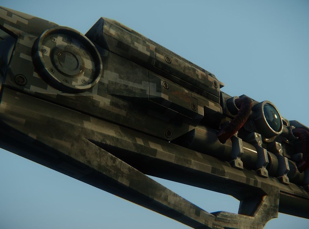 Futuristic shotgun Free low-poly 3D model_3