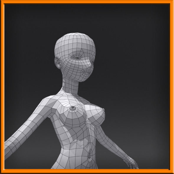 Low Poly Woman 3d Model
