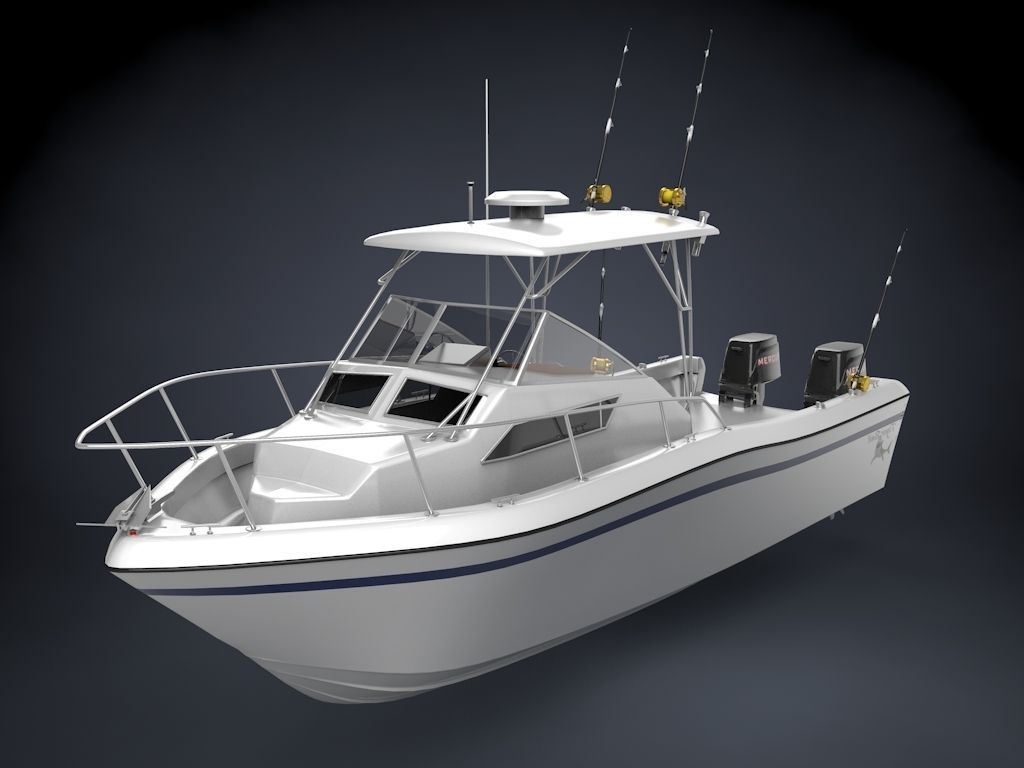 Grady White Sport Fishing Boat 3D model | CGTrader