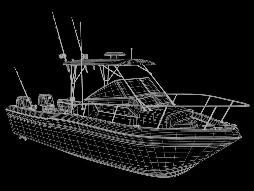 Grady White Sport Fishing Boat 3D model | CGTrader