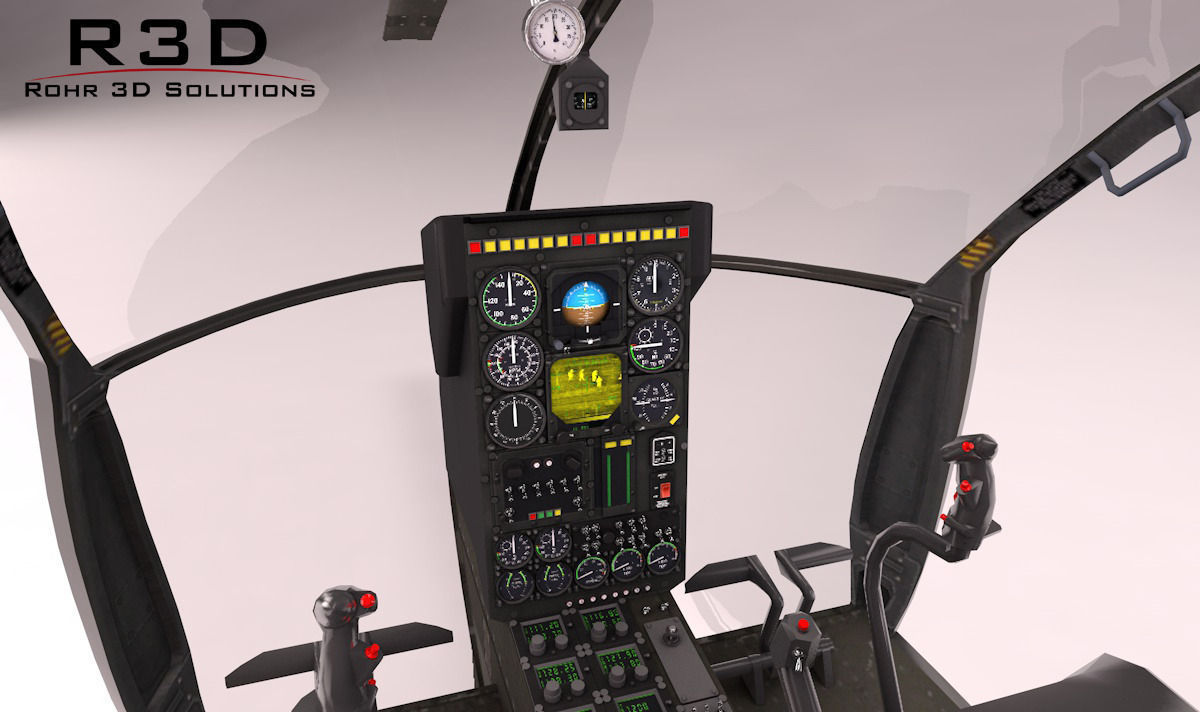 MH-6 Little Bird SOAR Transport Low-poly 3D model_11