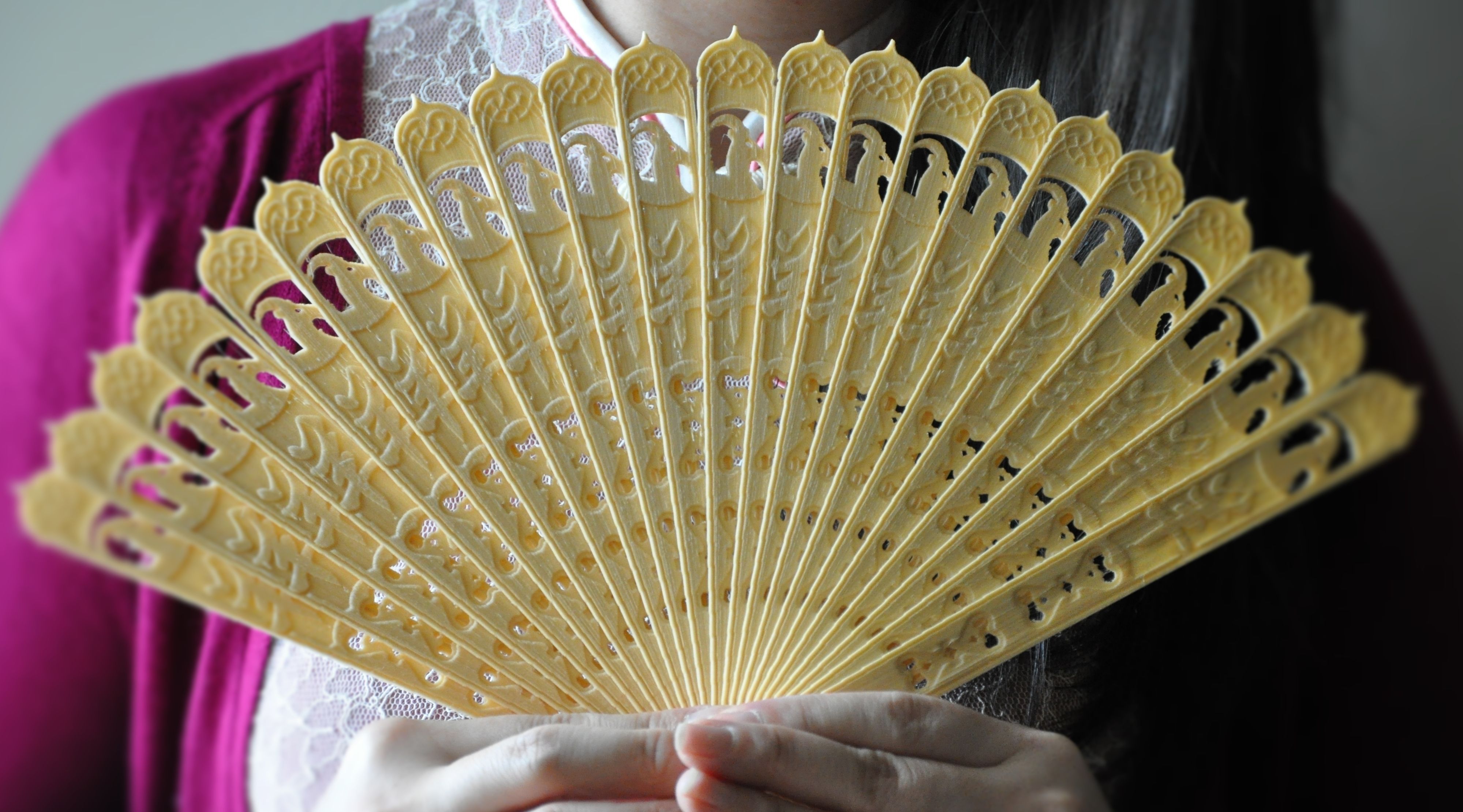 3D Printed Chinese Oriental Folding Fan  3D print model_1