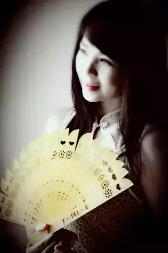 3D Printed Chinese Oriental Folding Fan in GOLD filament 3D print model