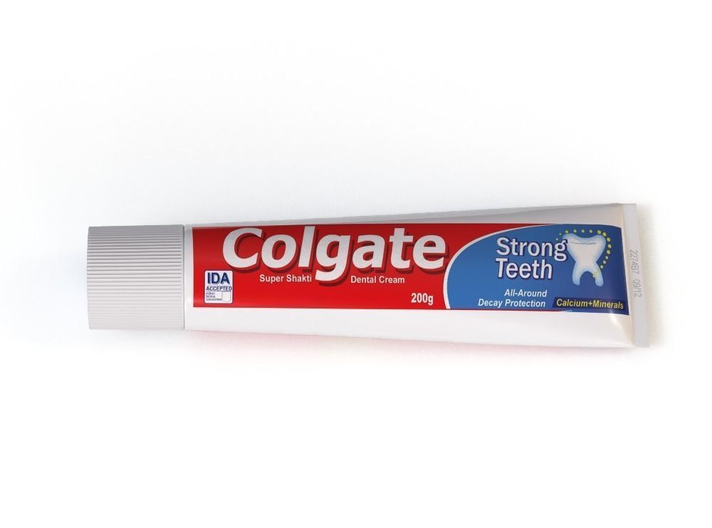 Tooth Paste Tube Low-poly 3D model_0