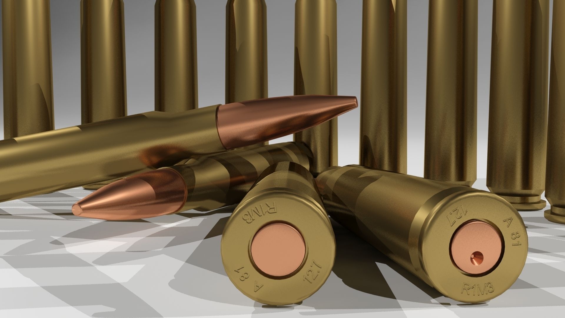 Bullets R1M3 Low-poly 3D model_1