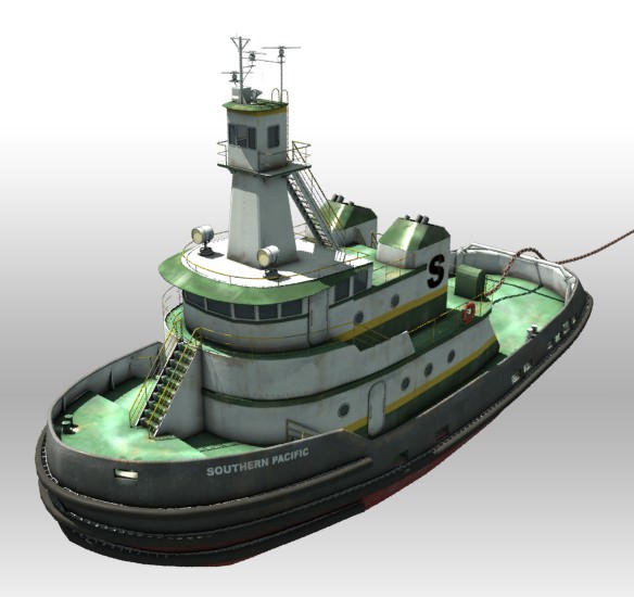 Tug Boat 3D model_2