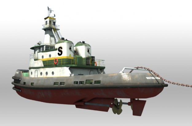 Tug Boat 3D model_4