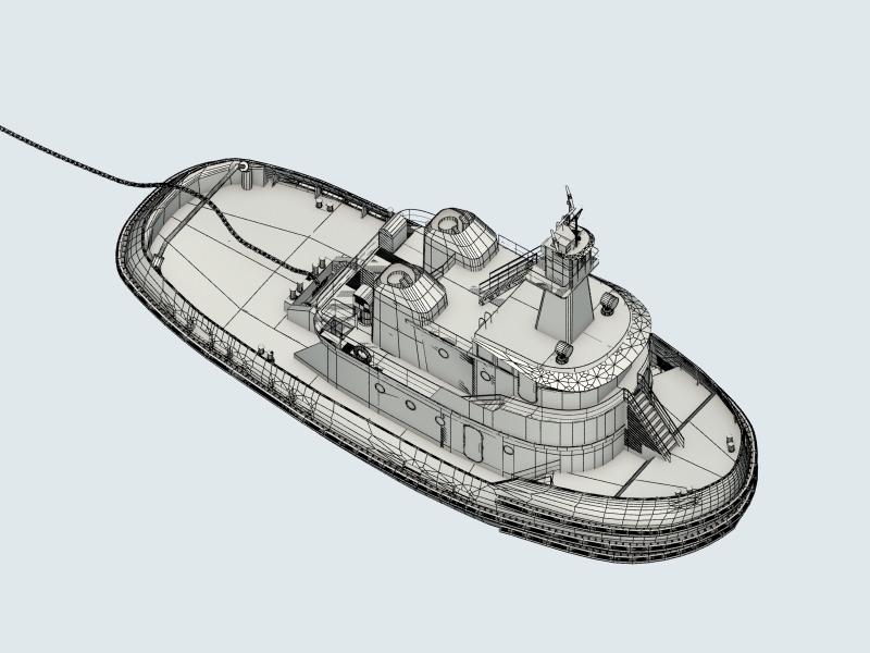 Tug Boat 3D model_6