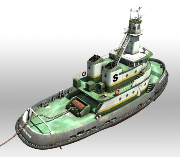 Tug Boat 3D model_1