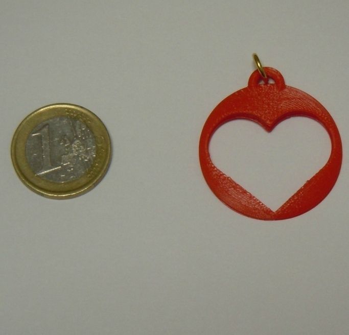 Simple Heart Pendant Free 3D print model_1