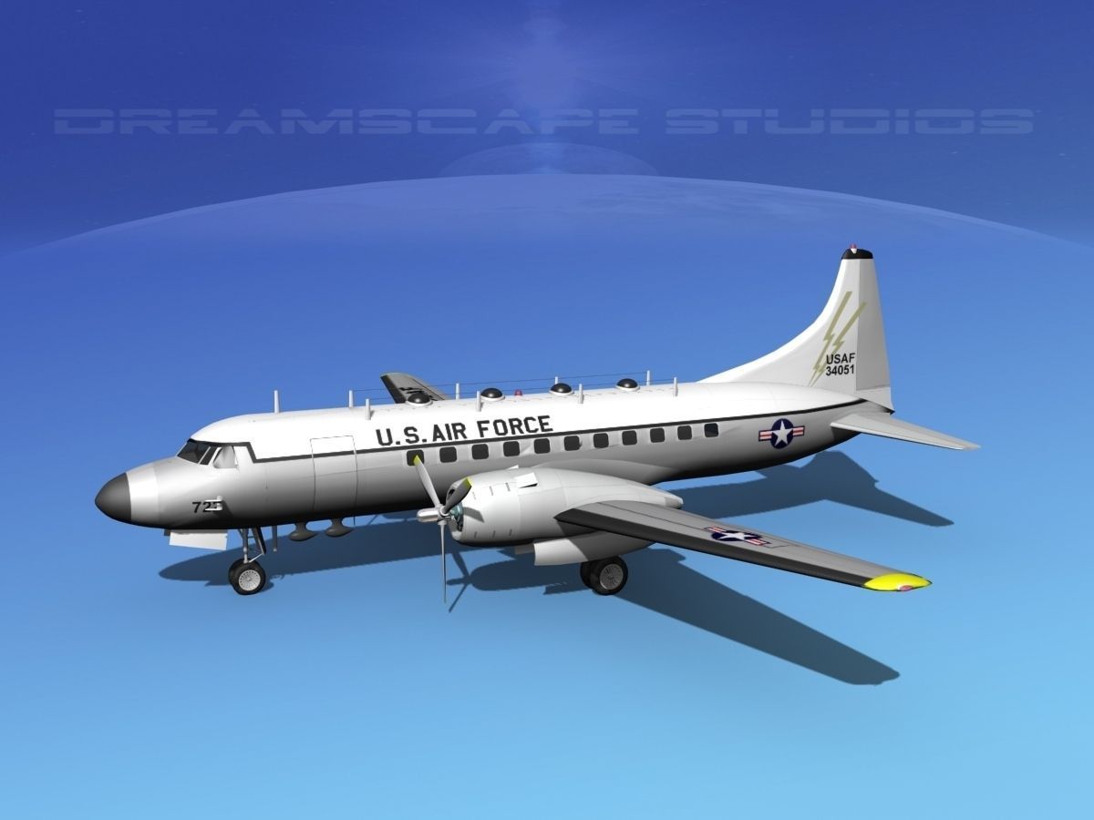 Convair T-29 USAF V04 3D model_7